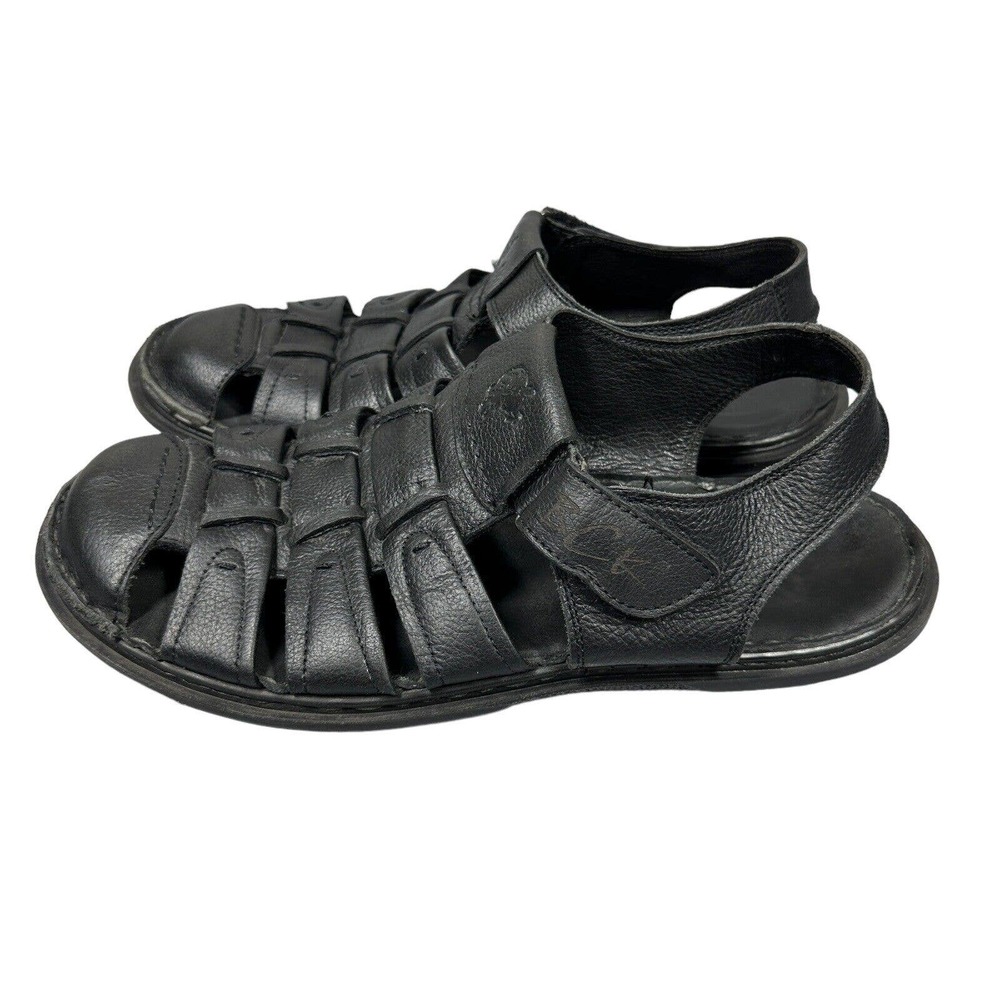 Buckaroo Leather Sandals Mens Size 10 Fisherman Grandpa Shoes Retro 90s